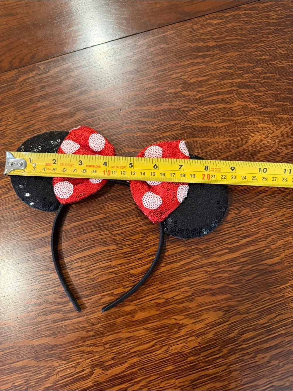 Kids Red Polka Dot Bow Minnie Ear Headband new